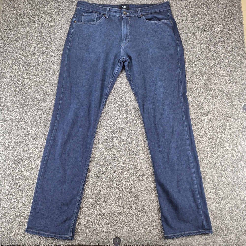 Paige Federal Jeans Mens 36 Blue Straight Leg Stretch Denim Made in USA
